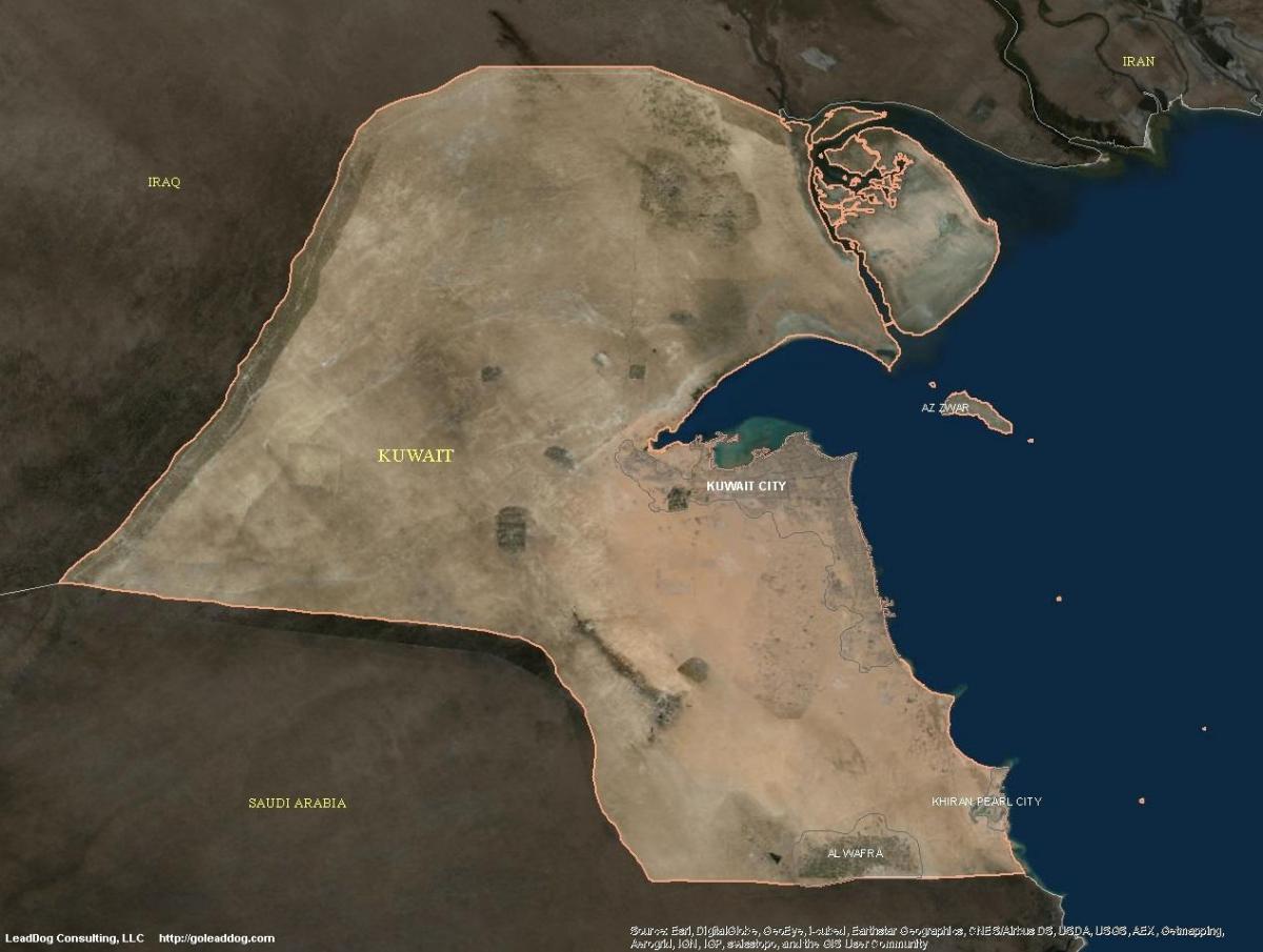 карта Кувейт спадарожнікавае