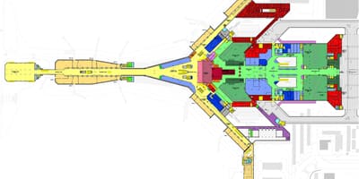 Міжнародны аэрапорт Кувейта карце
