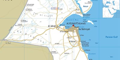 Горад Кувейт карта аўтамабільных дарог